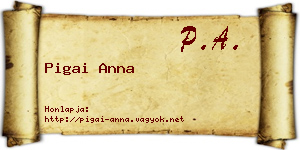 Pigai Anna névjegykártya