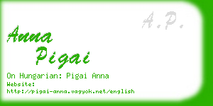 anna pigai business card